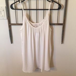 Ann Taylor Loft cream cami top size S NWT